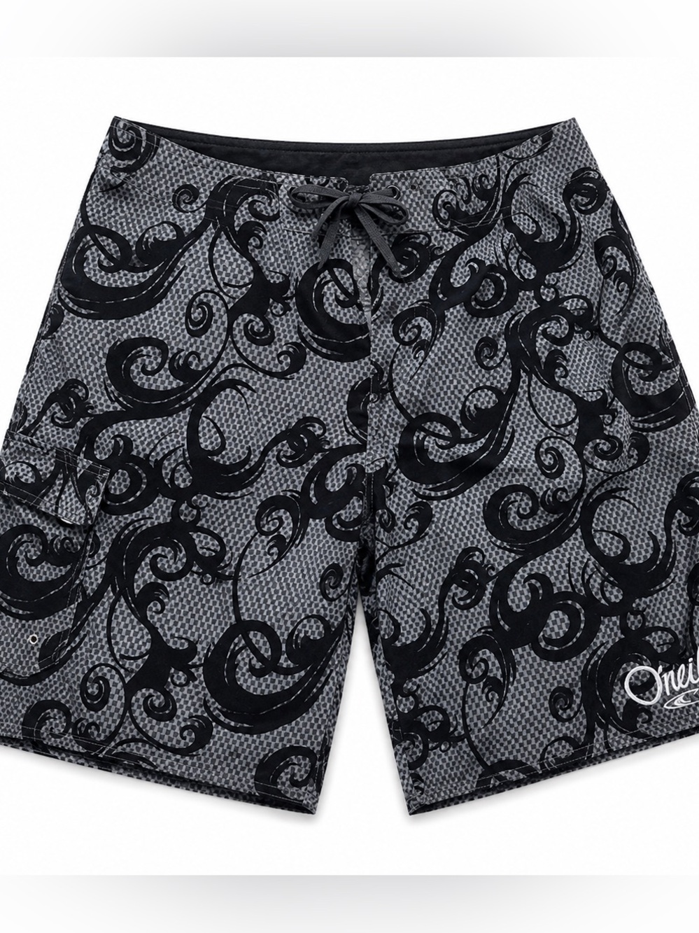 O'Neill Black & Gray Swirl Boardshort Skirt